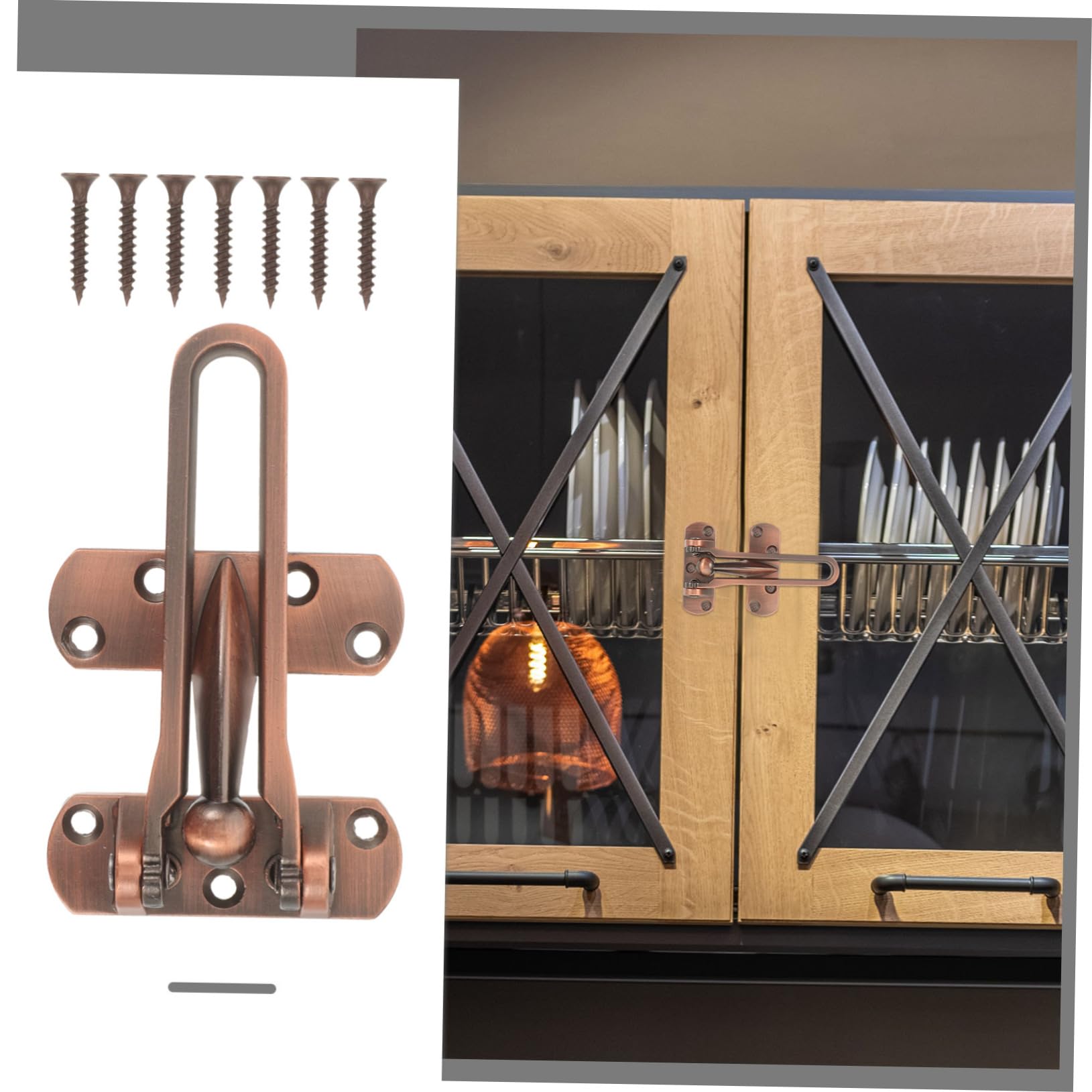 Operitacx 5 Pièces Boulon de porte antivol verrouillage de la porte loquet Sécurité de verrouillage de porte depuis serrures pour porte intérieure serrure de renfort de porte Alliage de zinc