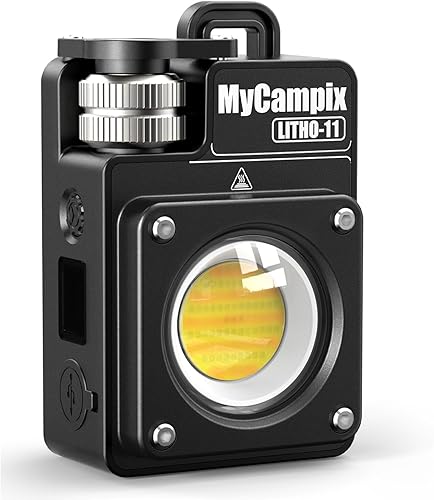 MyCompix - Linterna de camping portátil, linterna LED ajustable de 3500 lúmenes, recargable con tiempo de funcionamiento y pantalla de 2.5 a 15