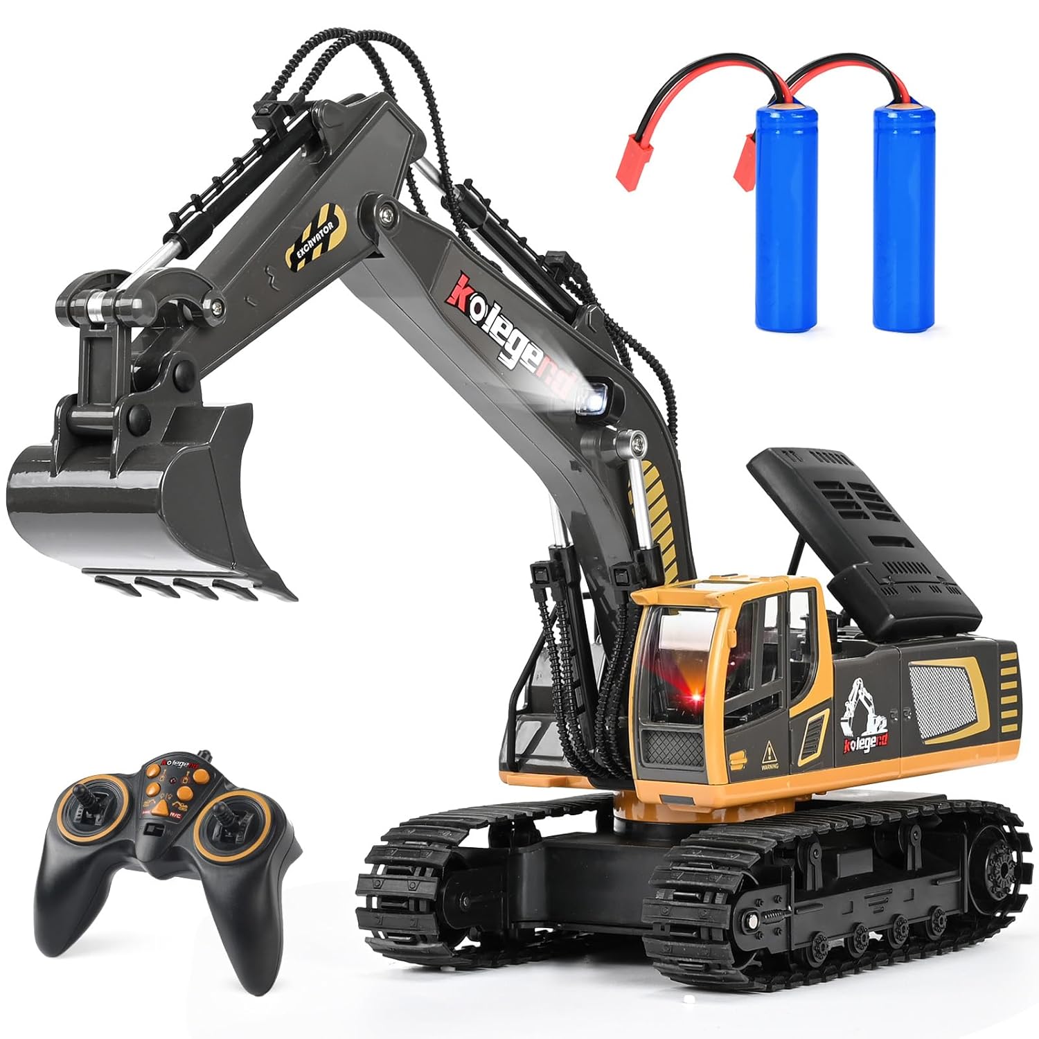 kolegend Remote Control Excavator Construction Toys for Boys, Rc