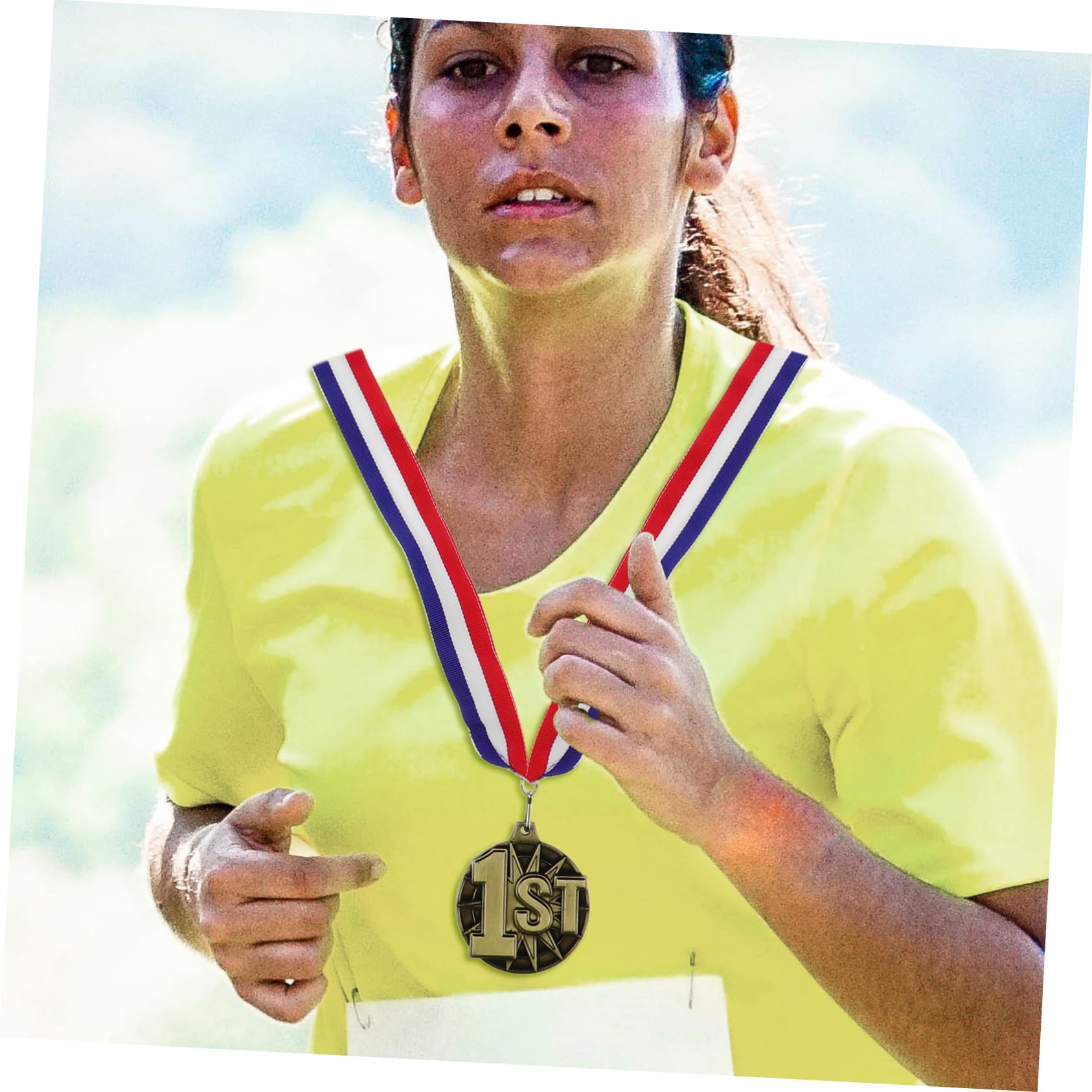Sosoport 12stücke Medaillen Mit Band Ausgezeichnete Sportmedaillen Für Schülerwettbewerbe Auszeichnungen Und Ehrungen Glänzende Metallmedaillen Für Sieger Und Teilnehmer