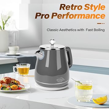 1.8L Electric Kettle, Tea Kettle with Fast Boil 1350W,Gray