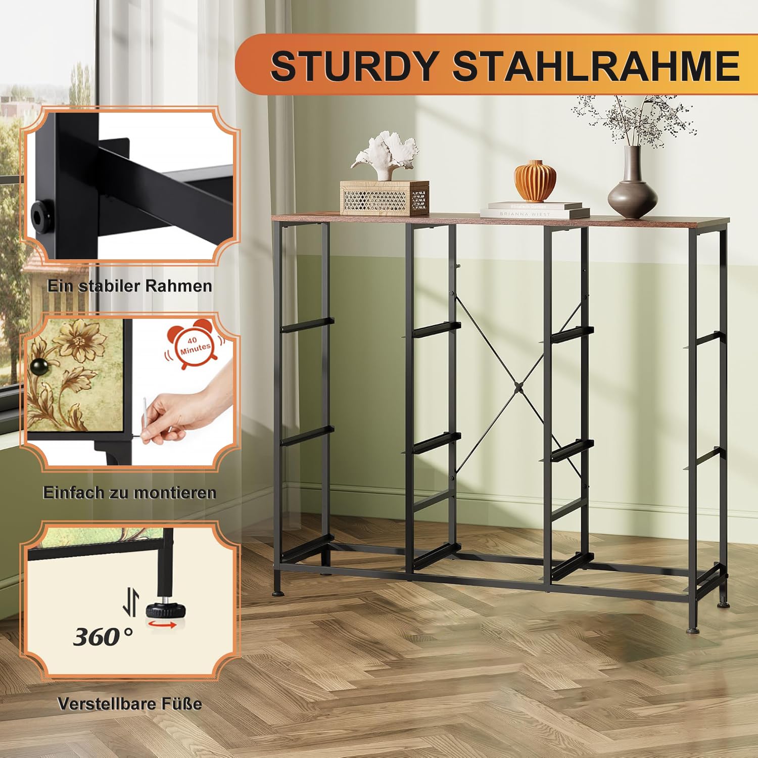 Komody z 9 szufladami, metalowa rama, komoda w stylu vintage, komody do przechowywania z tkaniną, szufladą, komodą, organizer, konsola, stół do salonu, akademika, wejścia