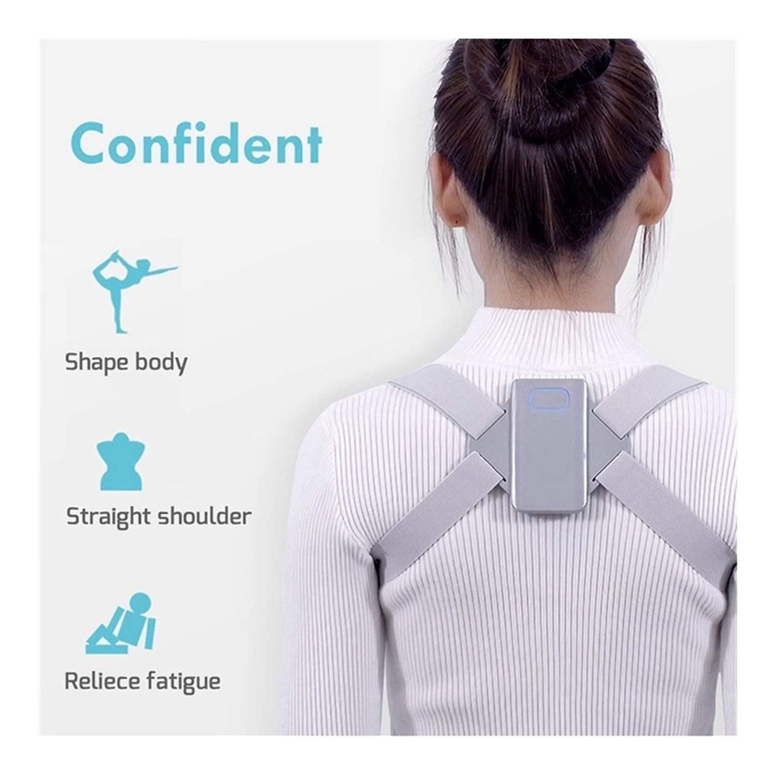 Corrector de Postura de Espalda Inteligente Ajustable, Tirantes para Espalda para Adultos, cinturón de Soporte, cinturón de Entrenamiento de Hombro, corrección automática para el Cuidado de la Salud
