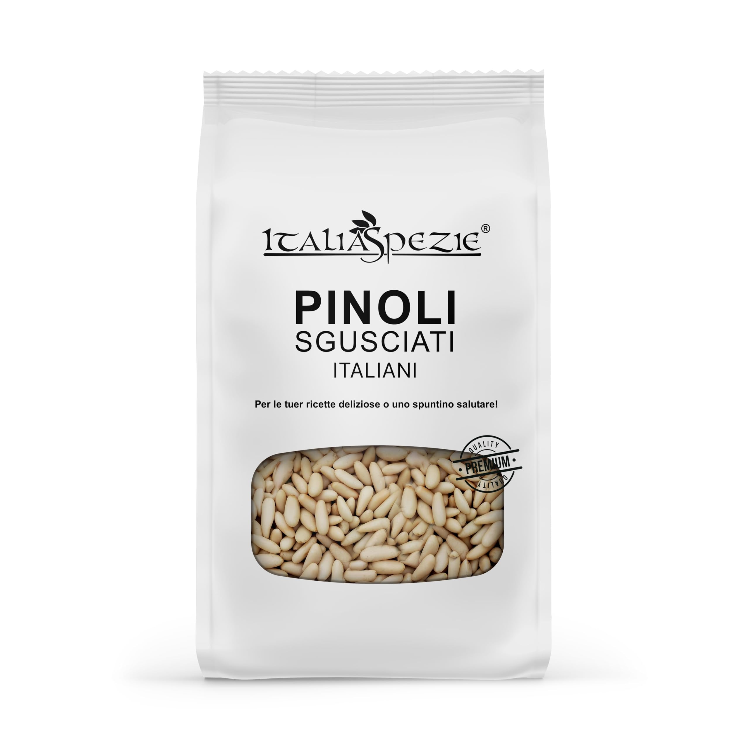 Pinoli sgusciati italiani, pacco da 1 Kg - Primissima qualità - frutta secca italiana al naturale, senza conservanti - senza sale - ideali per pesto alla Genovese - Italia Spezie