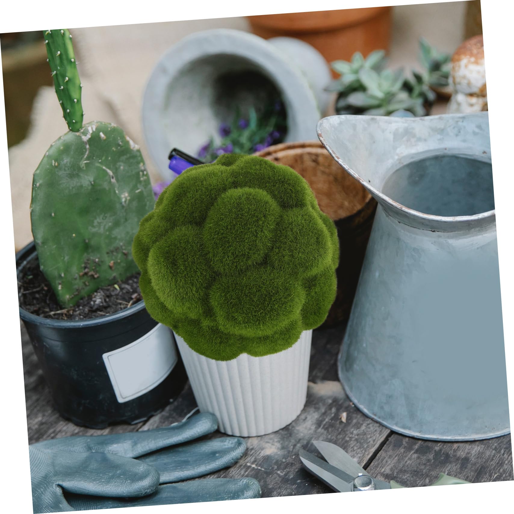 Cabilock 6stücke Künstliche Moosbälle Dekorative Und Deckenhänger Für Hochzeiten Partys Und Gartenarrangements Und Wetterfest