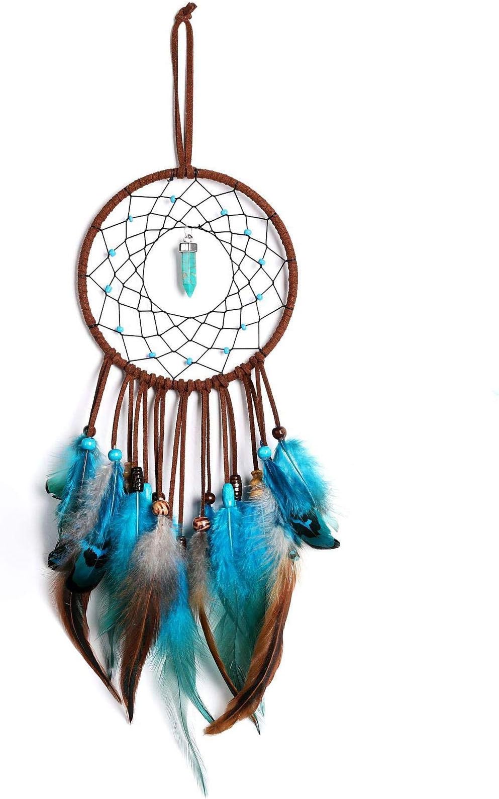 other-Beauenty Feather Crafts Handmade Dream Catcher, Blue