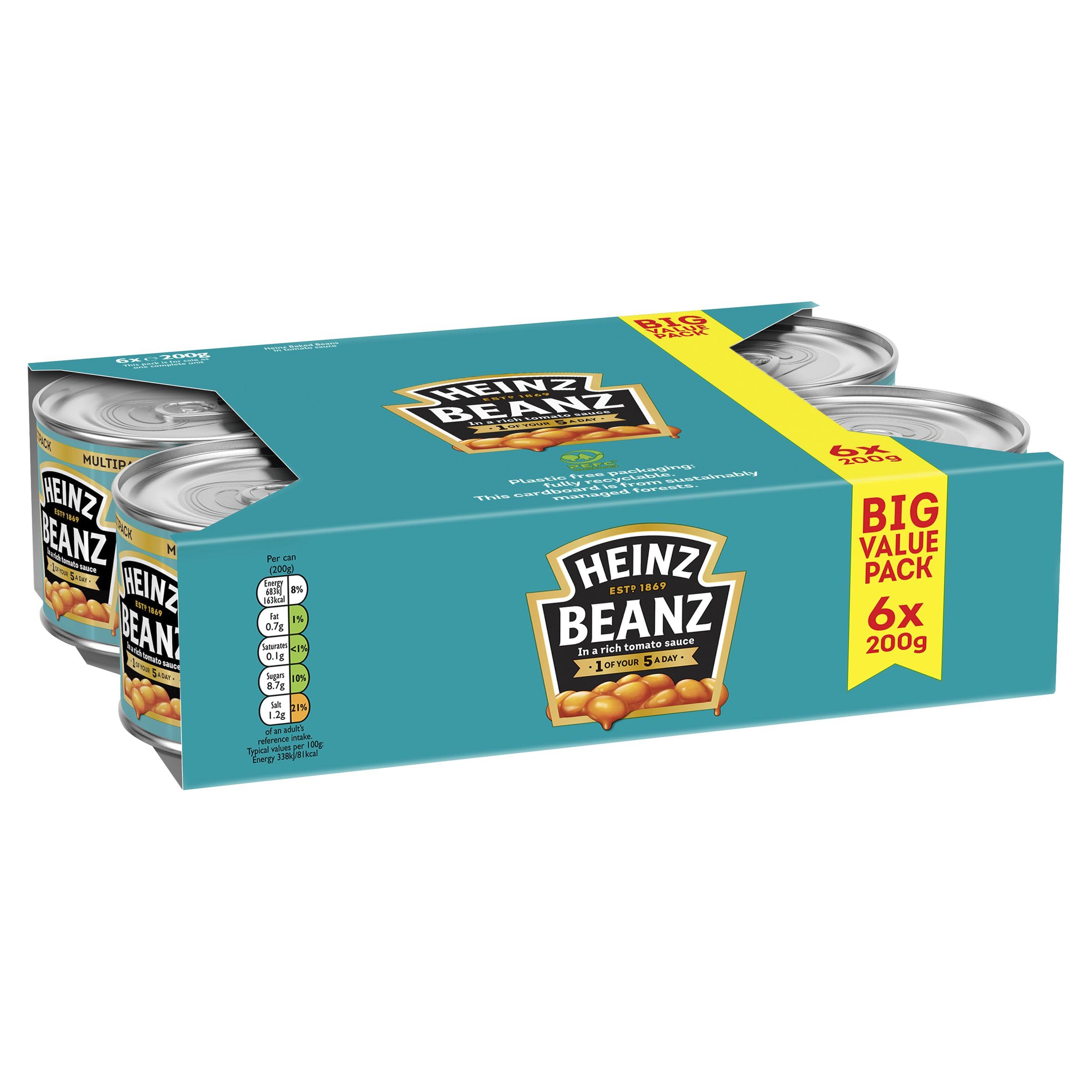 Heinz Baked Beans 6x200g