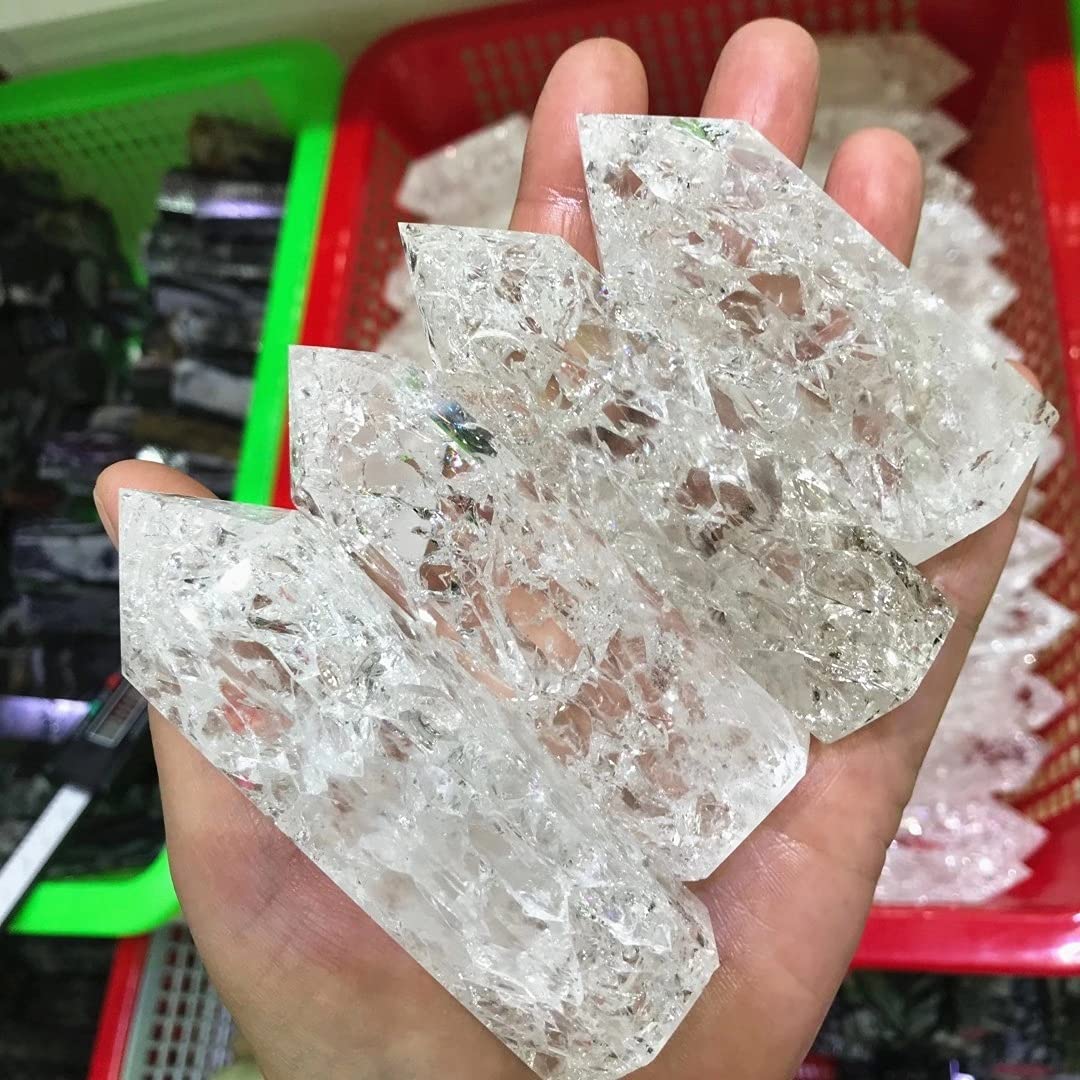 For 2-3 piezas de cristal de palomitas de maíz de cuarzo transparente Natural, varita de Ángel Reiki, piedra, decoración de habitación estética, Feng Shui moderno, Piedras decorativas for el hogar ERT