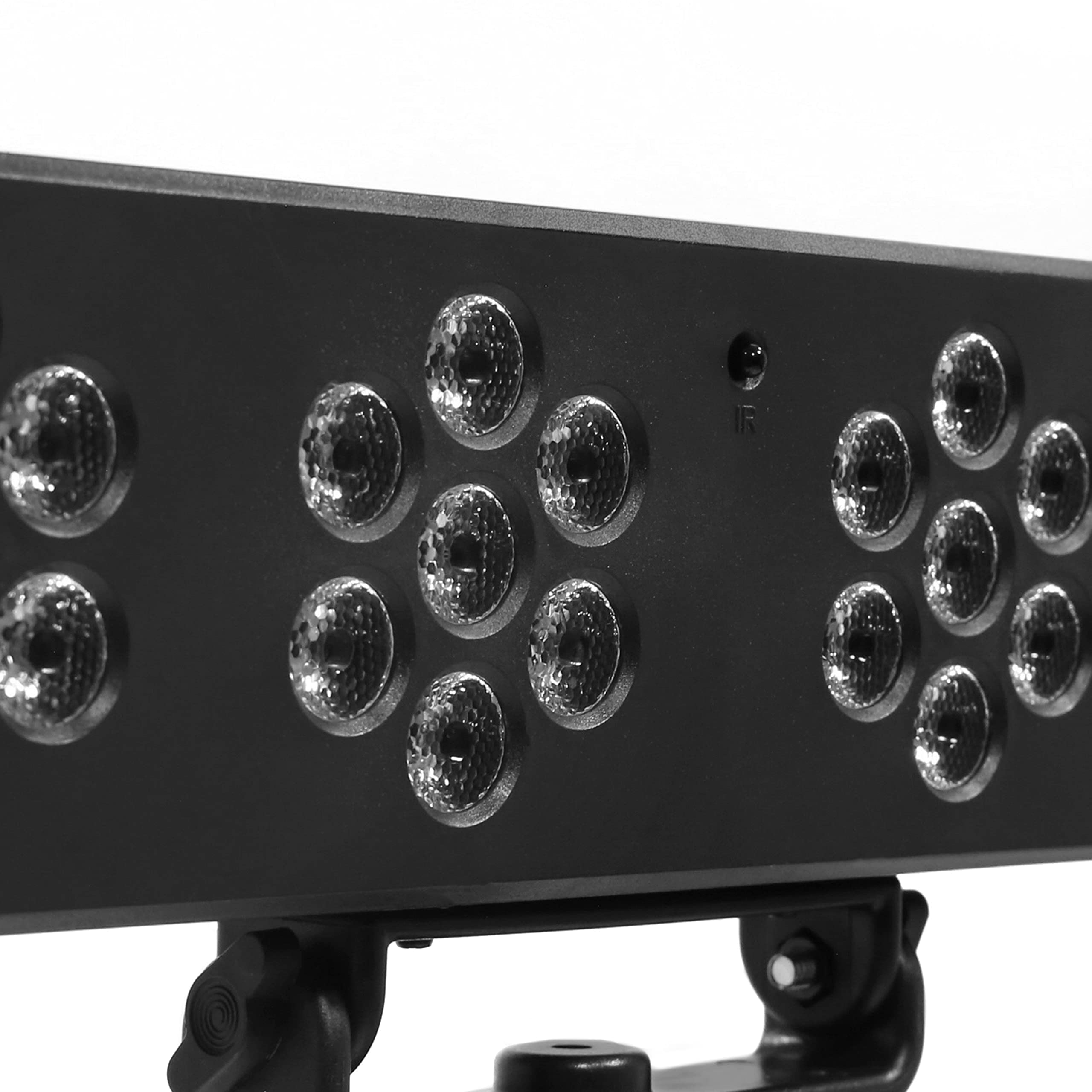 BoomTone DJ D-Tiene Set di luci multicolore Disco Club DJ, 28 LED RGB da 1 W, Dimmer, Kit completo di supporto. Regolabile in altezza. Programmi automatici, rilevamento del suono, telecomando in