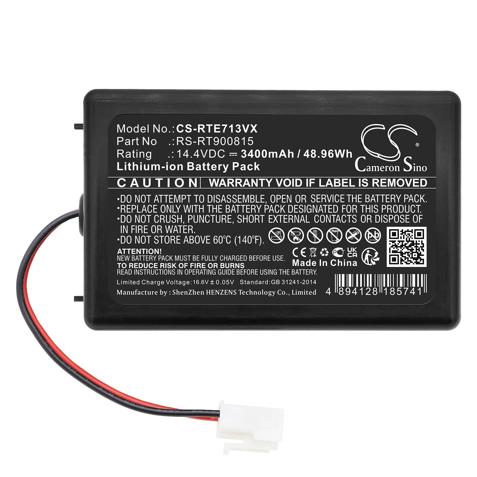 Cameron Sino - Batteria per Powersonic A19390-2 PN: Powersonic BGN5500-5FWP-A800EC, OSA002, 5000 mAh, 30.00 Wh