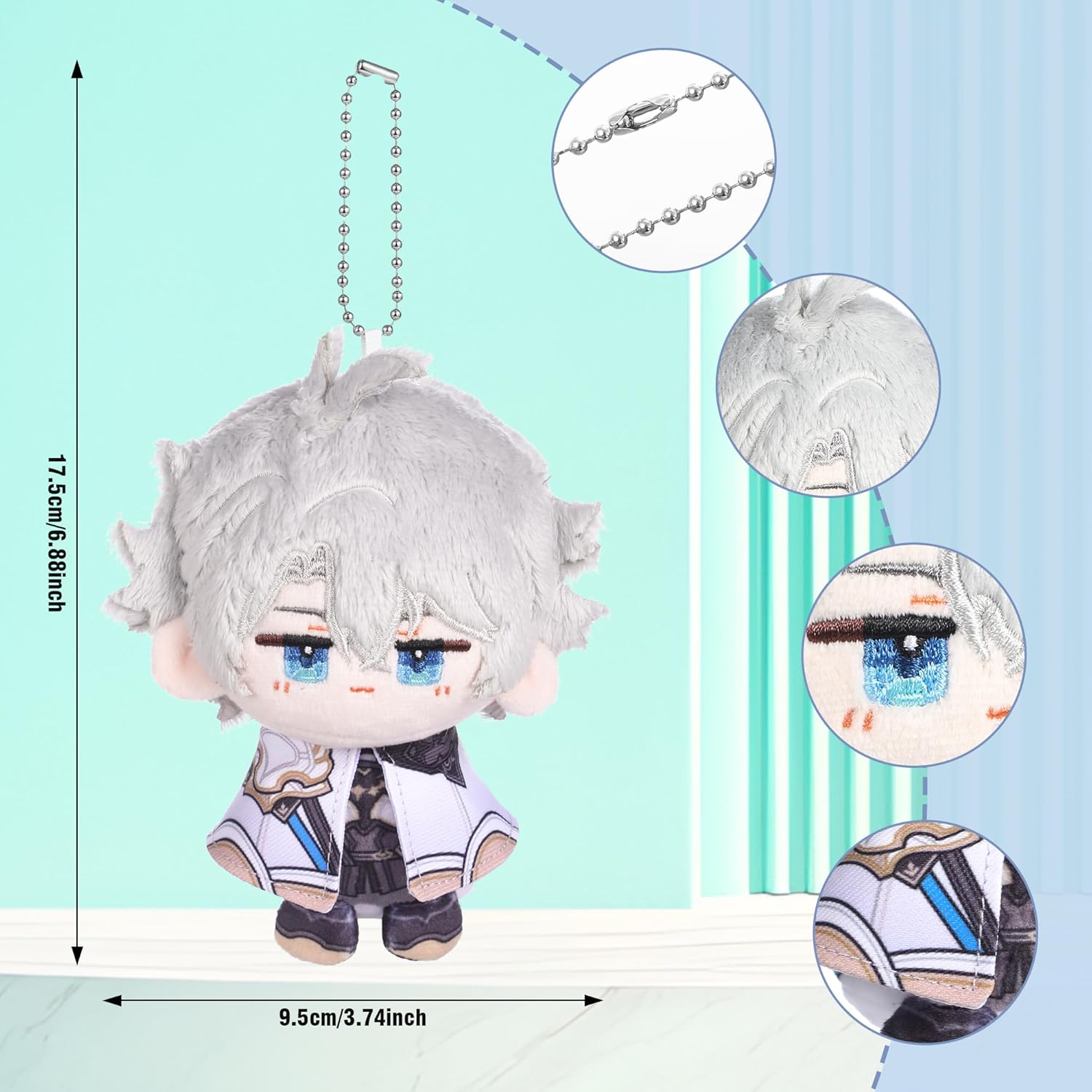 UTIEHD Anime Game HSR Character Keychain Pendant, 4 Inch Collectible Figure for Backpacks Bags and Keys for Fans - Image 2