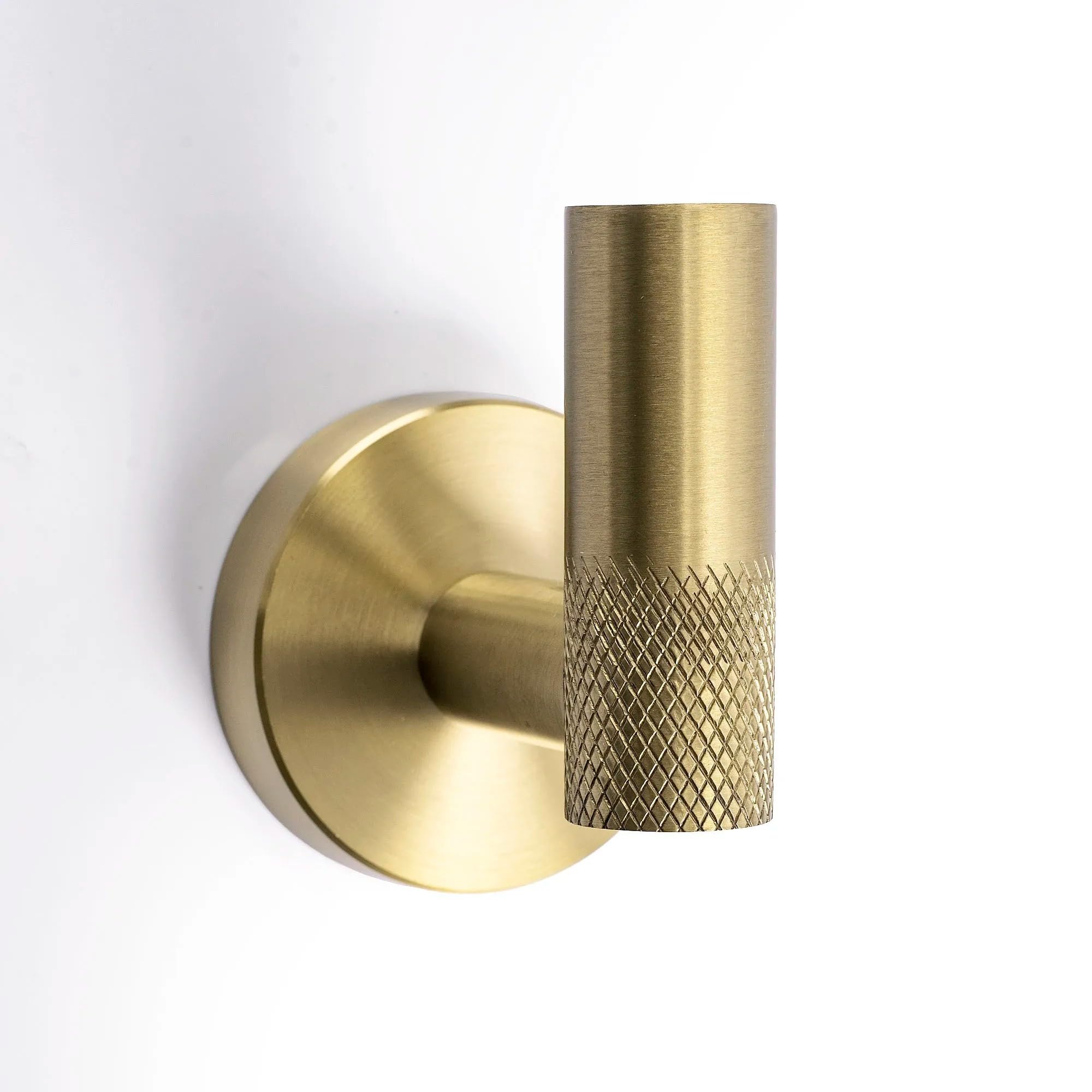 Rea - Juego de Perchas de baño Grid 4 Piezas - Oro Cepillado - Metal - 60 x 8,5 x 5 cm