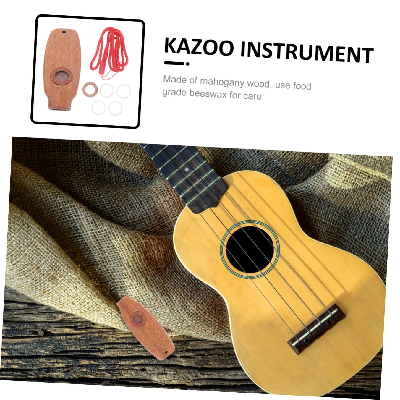 TOYANDONA 3piezas Kazoo Musical Para Instrumento Musical Para Principiantes Acompañamiento De Guitarra y Ukelele Diseño Ovalado Color De Cuerda Aleatorio