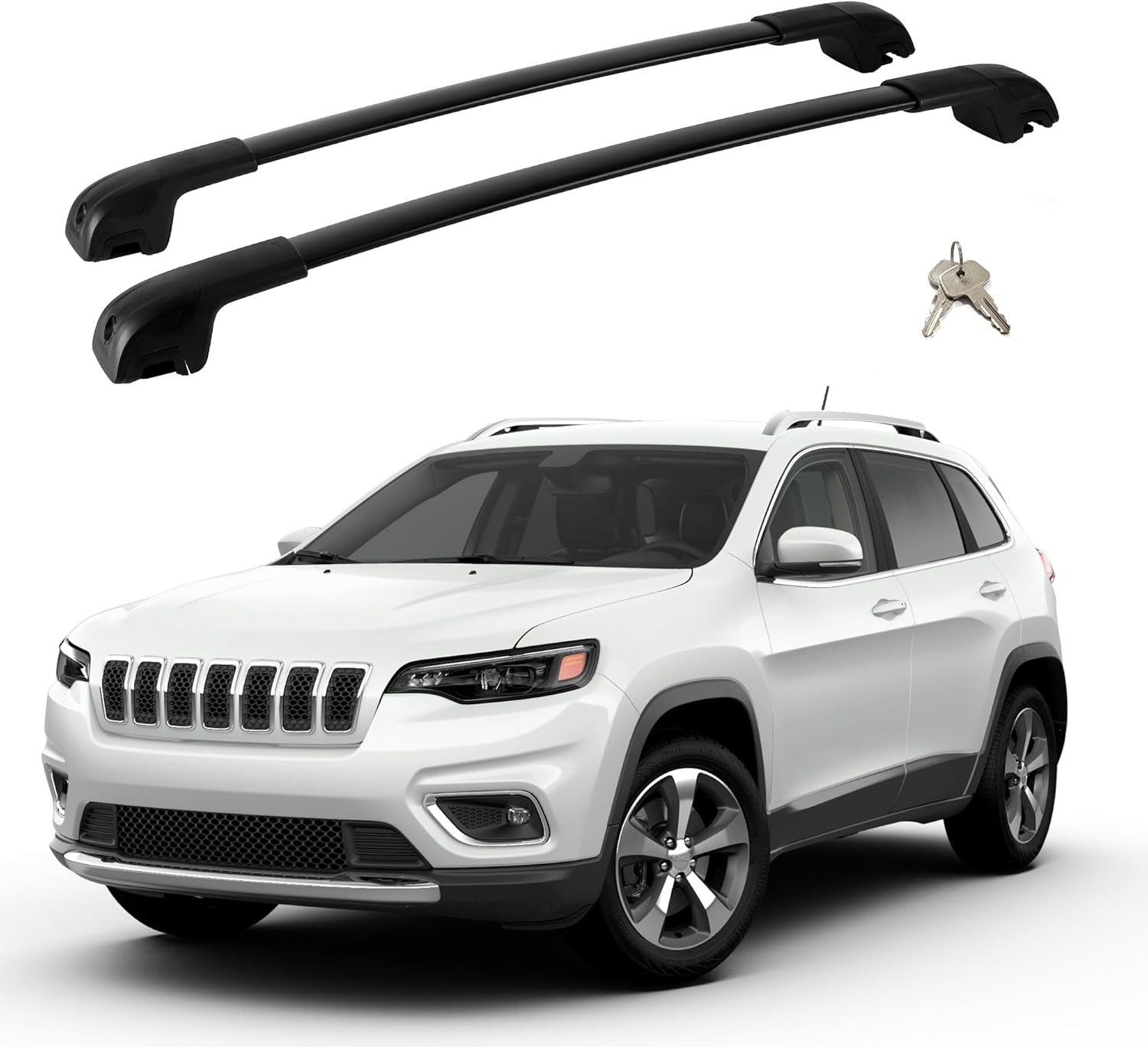 Richeer Roof Rack Cross Bars for 20142023 Cherokee with Lock, Aluminum