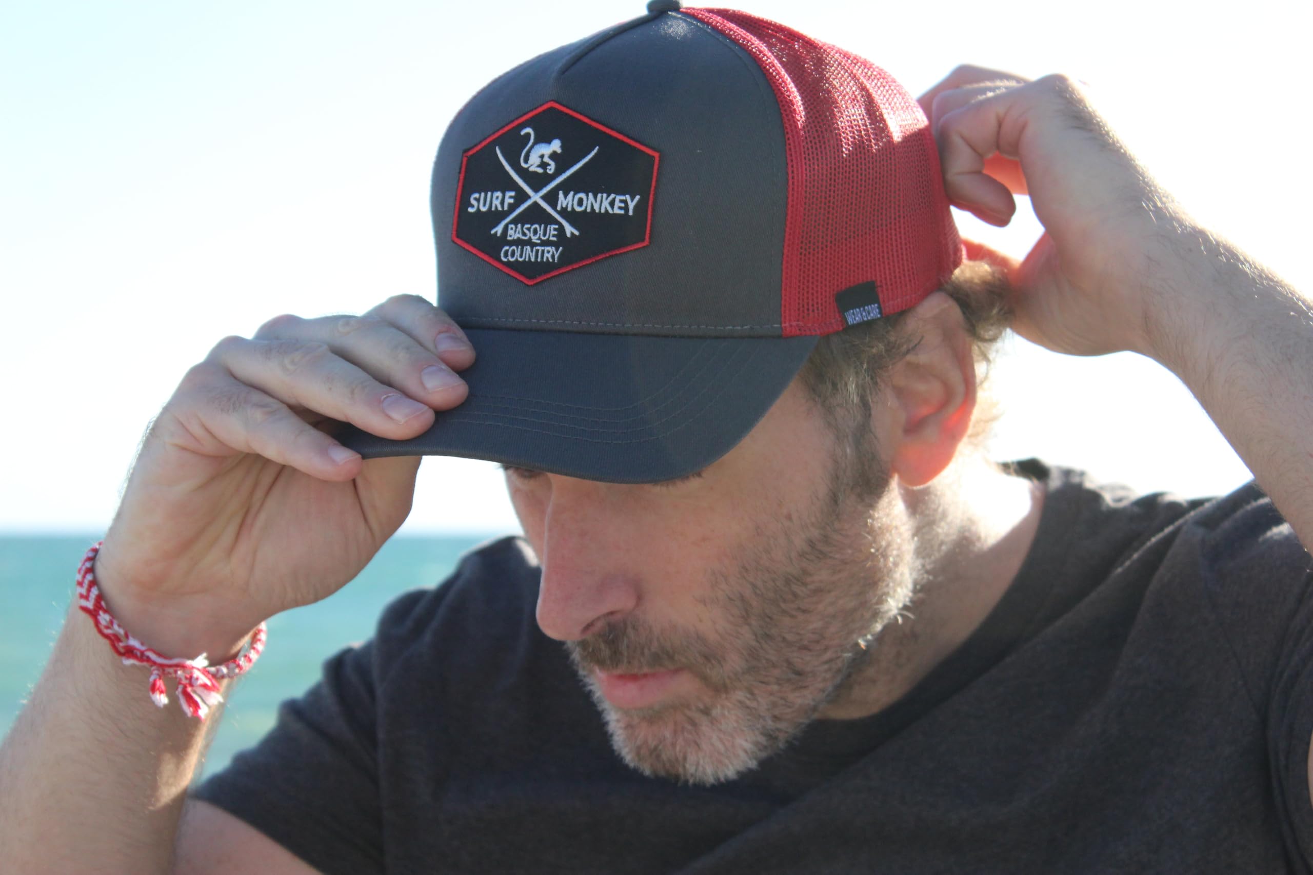 Surf Monkey | Regulowana czapka z daszkiem Origins Trucker - Bawełna organiczna - Jeden rozmiar