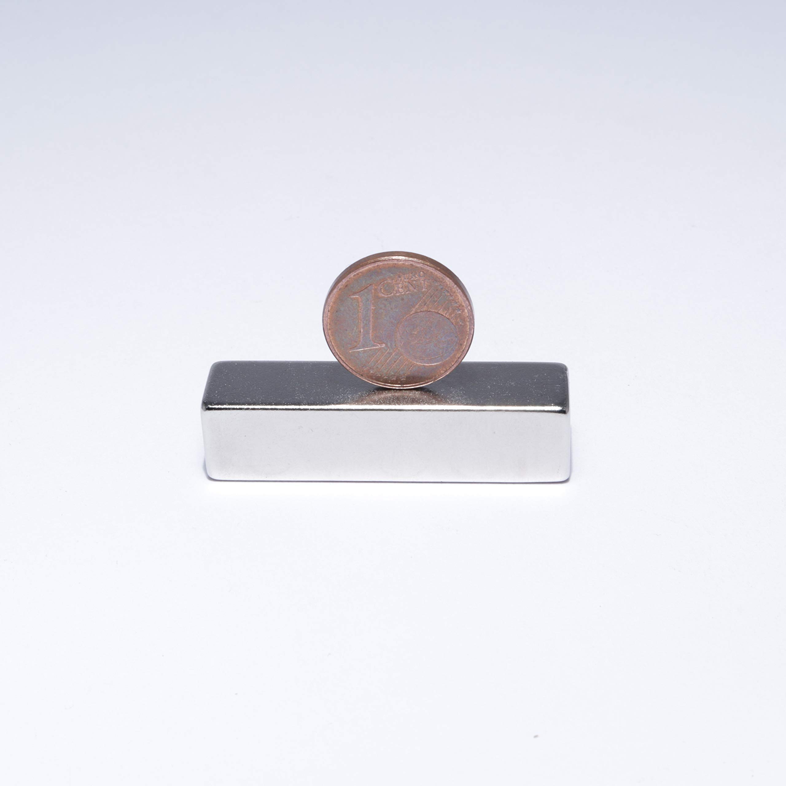 Magnesy neodymowe bardzo mocne prostopadłościanki 40 x 10 x 10 mm – 17 kg – magnes neodymowy 40 mm – magnes w kształcie prostopadłościanu 40 x 10 x 10 mm – silne magnesy neodymowe N52 (10 sztuk)