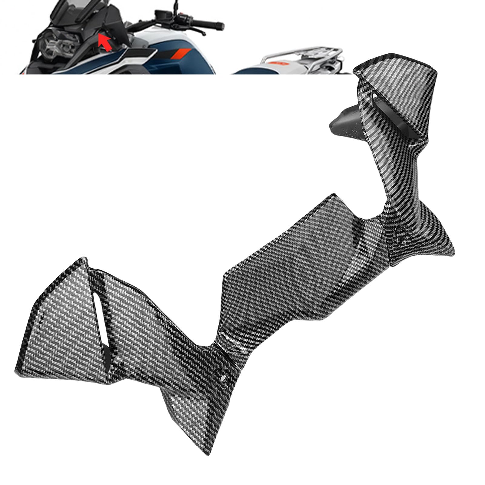Protezione per carenatura dell'abitacolo del motociclo, sostituzione del pannello di copertura del deflettore del per R1250GS LC e R1250GS ADV 2018-2023 (Stile in fibra di carbonio)