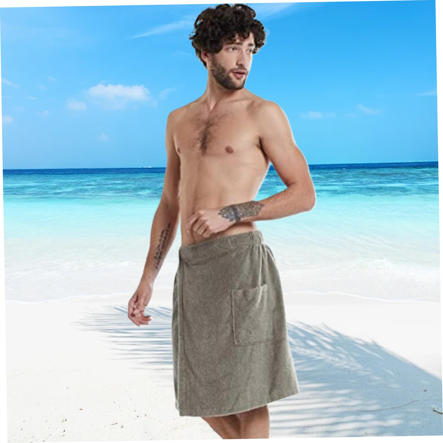 Toalla Kilt Sauna Para Hombres - Absorbente Y Cómoda Para Spa, Gimnasio Y Playa