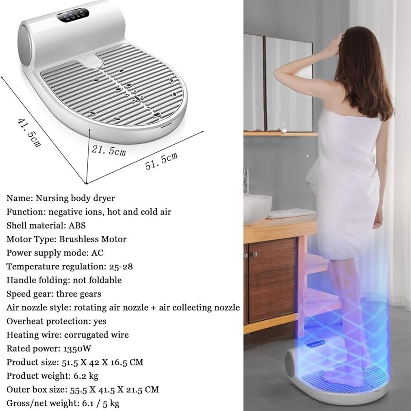 Amazon.com: Full Body Dryer Full Body Dryer for Shower,1350w Air