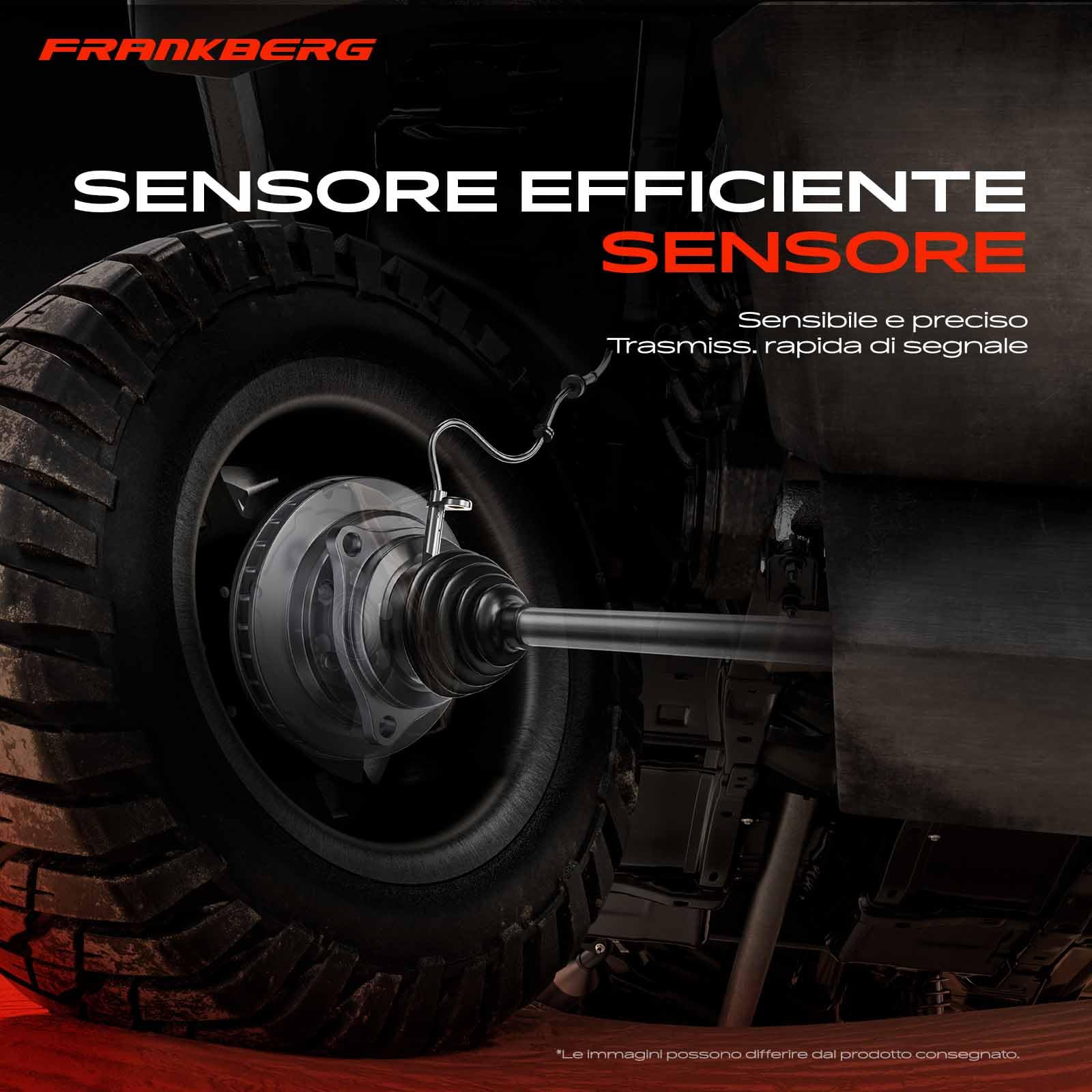 Frankberg Sensore Velocità Ruota ABS Anteriore (Set Da 2) Compatibile Con BMW X5 E53 3.0d 3.0i 4.4i 4.6is (2000-2006) Ricambio 34526756379
