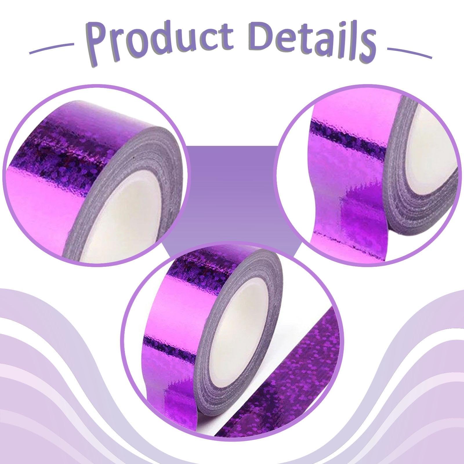DimyFew Cinta para Aro de Gimnasia Rítmica Decorativa Adhesiva Purpurina Profesional Resistente Protección para Equipos y Proyectos Infantiles Adecuada para — view 2