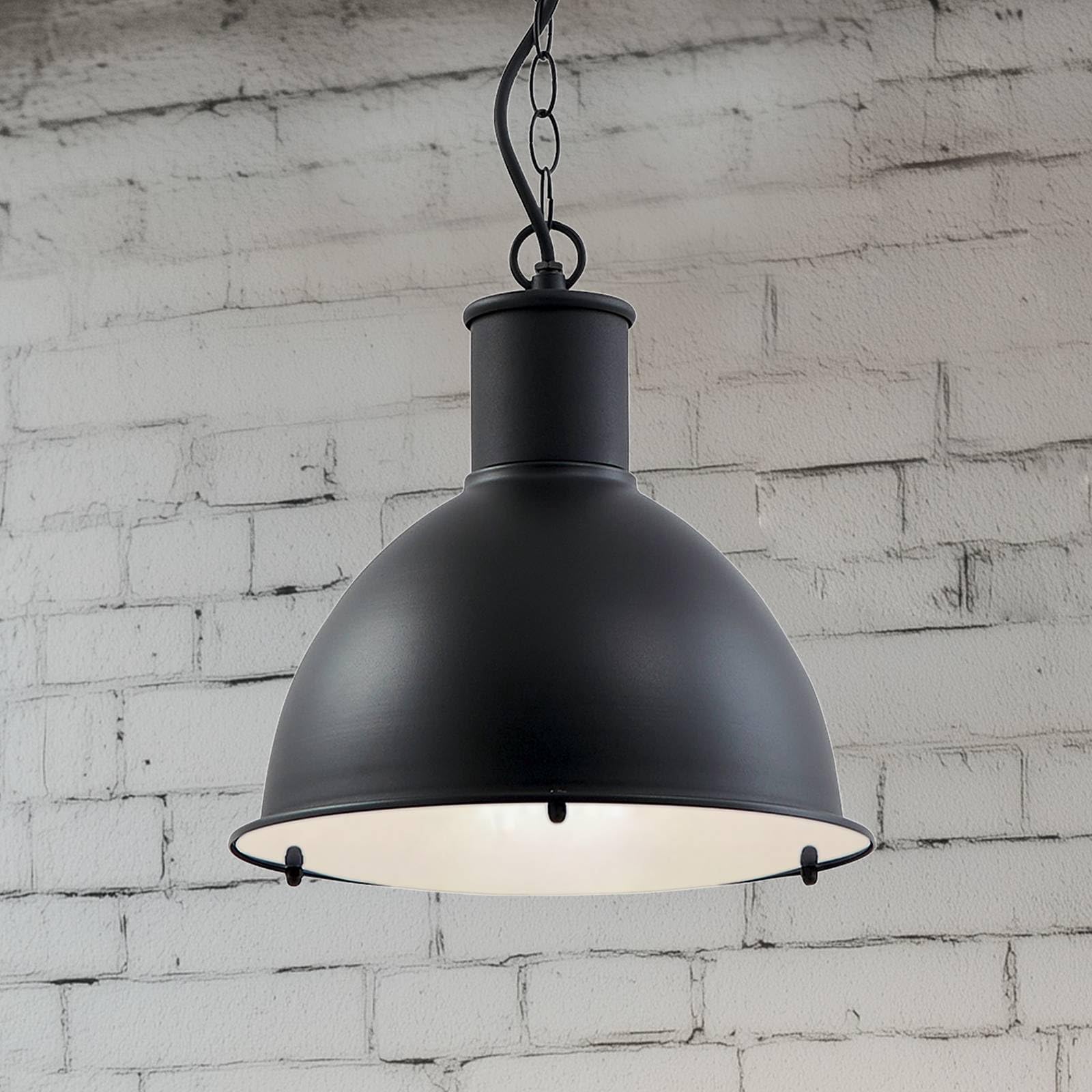 Lindby Außenleuchte Luciane (spritzwassergeschützt in Schwarz aus Aluminium (1 flammig, E27) - Pendelleuchte außen