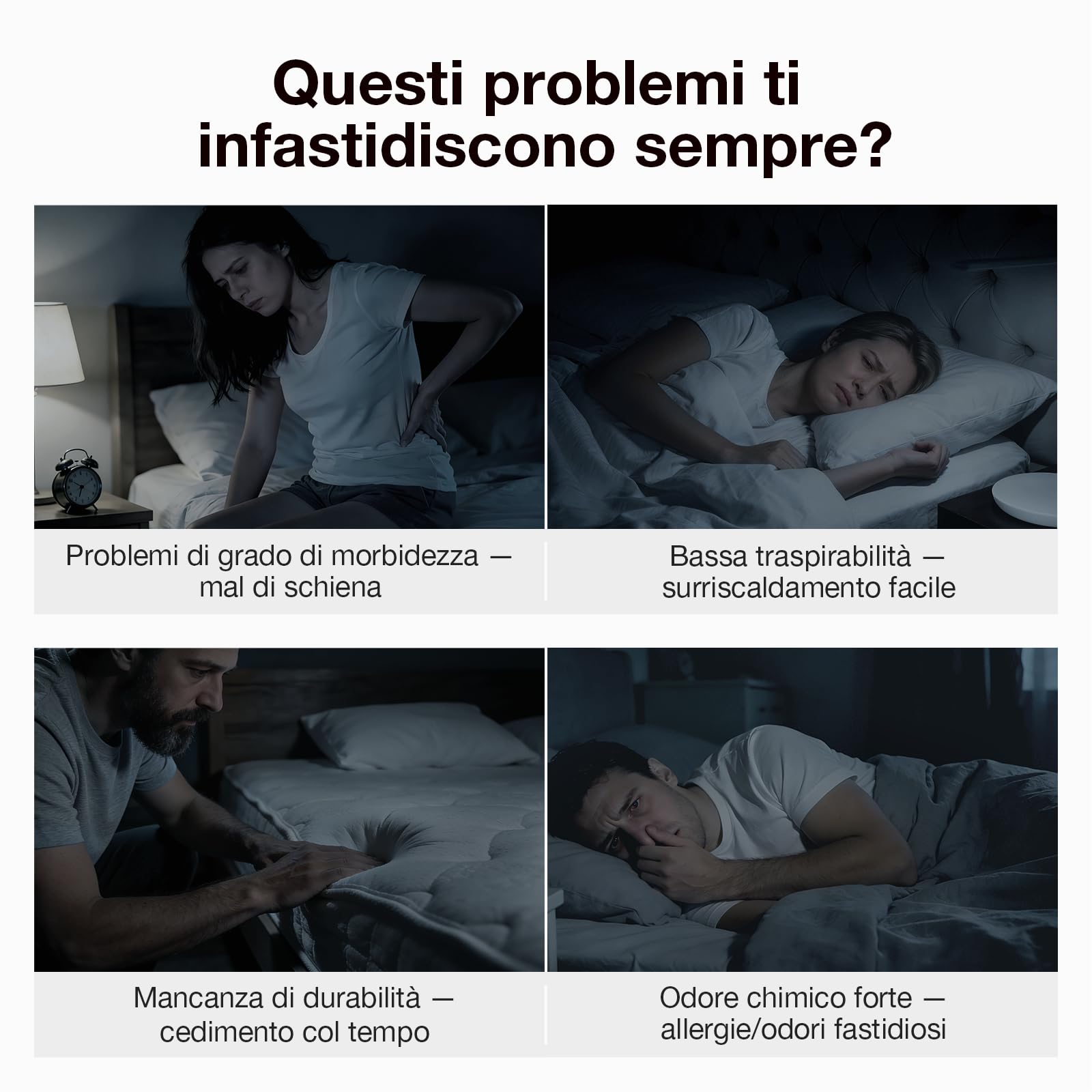 Novilla Materasso Matrimoniale 140x200cm Altezza 20cm - Gel Memory Foam & Fibra di Bambù, Traspirante con Sostegno 7 Zone, Coprimaterasso Lavabile 60℃, Certificato OEKO-TEX & CertiPUR-US