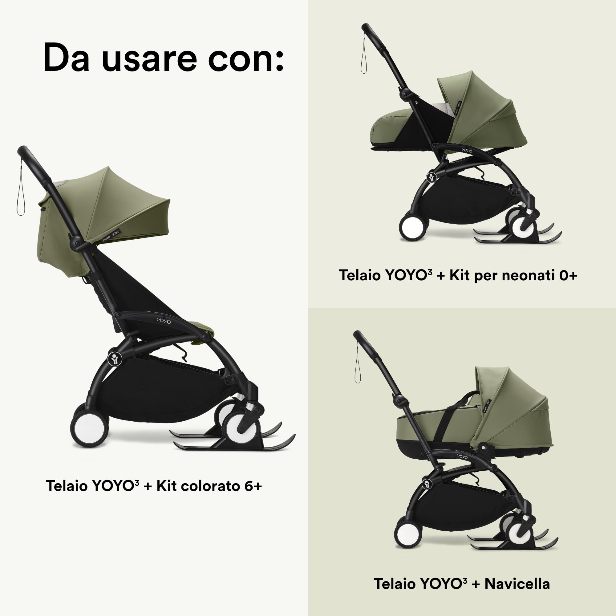 Sci Stokke YOYO - Passeggino per neve con borsa protettiva
