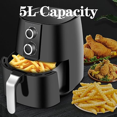 Miniatura 2 de LJYLJH 1400W Air Fryer - 5 L Multi-Functional Smart Cooker with Air Fryer Basket 360 Hot Air Fryer Cooker Household Healthy Cooking Air Fryer with