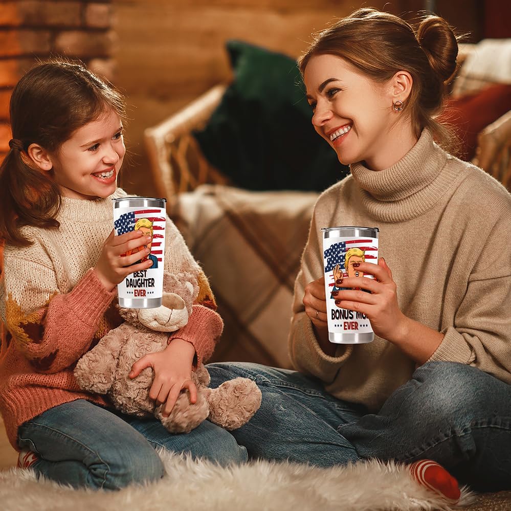 Best Bonus Mom Gifts from Daughter Son - Birthday Gifts for Bonus Step Mom Stepmom, 20 OZ Stainless Steel Insulated Travel Coffee Tumbler Cup - Image 8