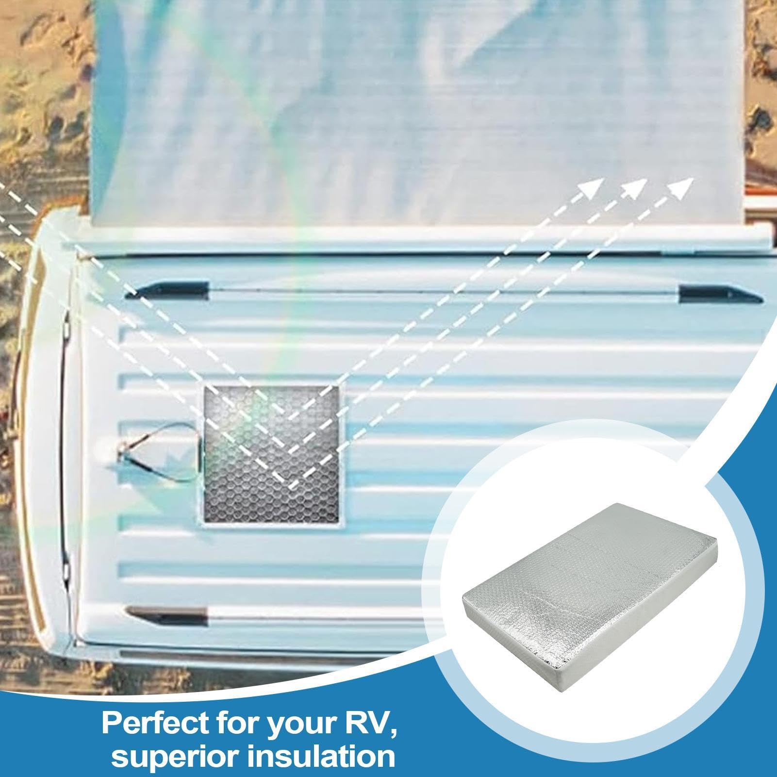 Isolant De Lanterneau Pour Camping-Car | Caches-Ventilation Imperméables Réfléchissants Camping-car,Accessoires Intérieurs Auto | Pour Camping Road Trip Voyage Hiver Journées Chaudes Extérieur