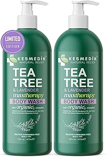 Tea Tree Lavender Body Wash MaxTherapy, Itchy Skin Relief, Antifungal Defense, Fights Body Odor, Soothes Jock Itch & Athlete's Foot, Intimate Wash, Men & Women, 2-Pack, Limited Edition