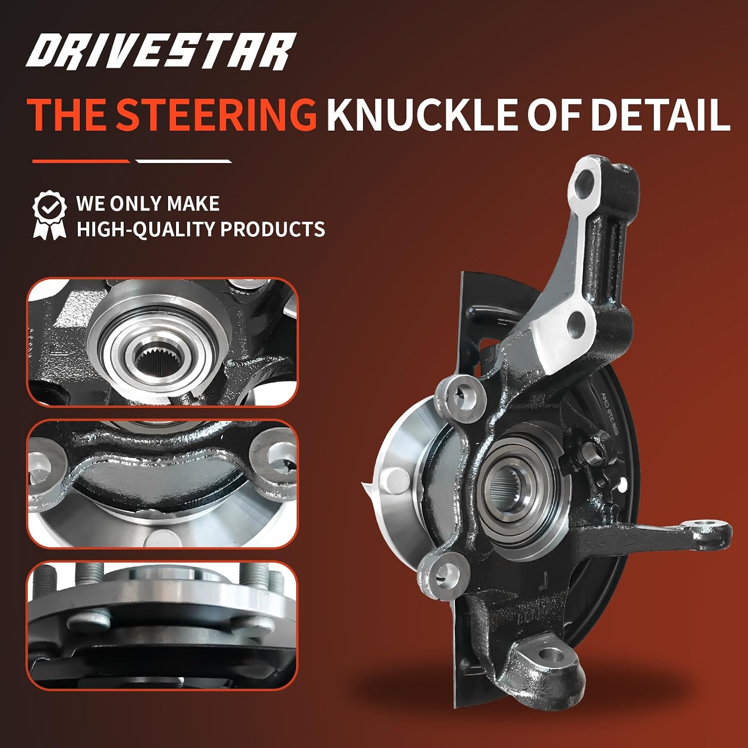 698-379 Front Steering Knuckle Wheel Hub Assembly Driver Side fit 2002 2003 2004 2005 2006 for Nissan Altima L4 2.5L W/O ABS Replacement for LK005