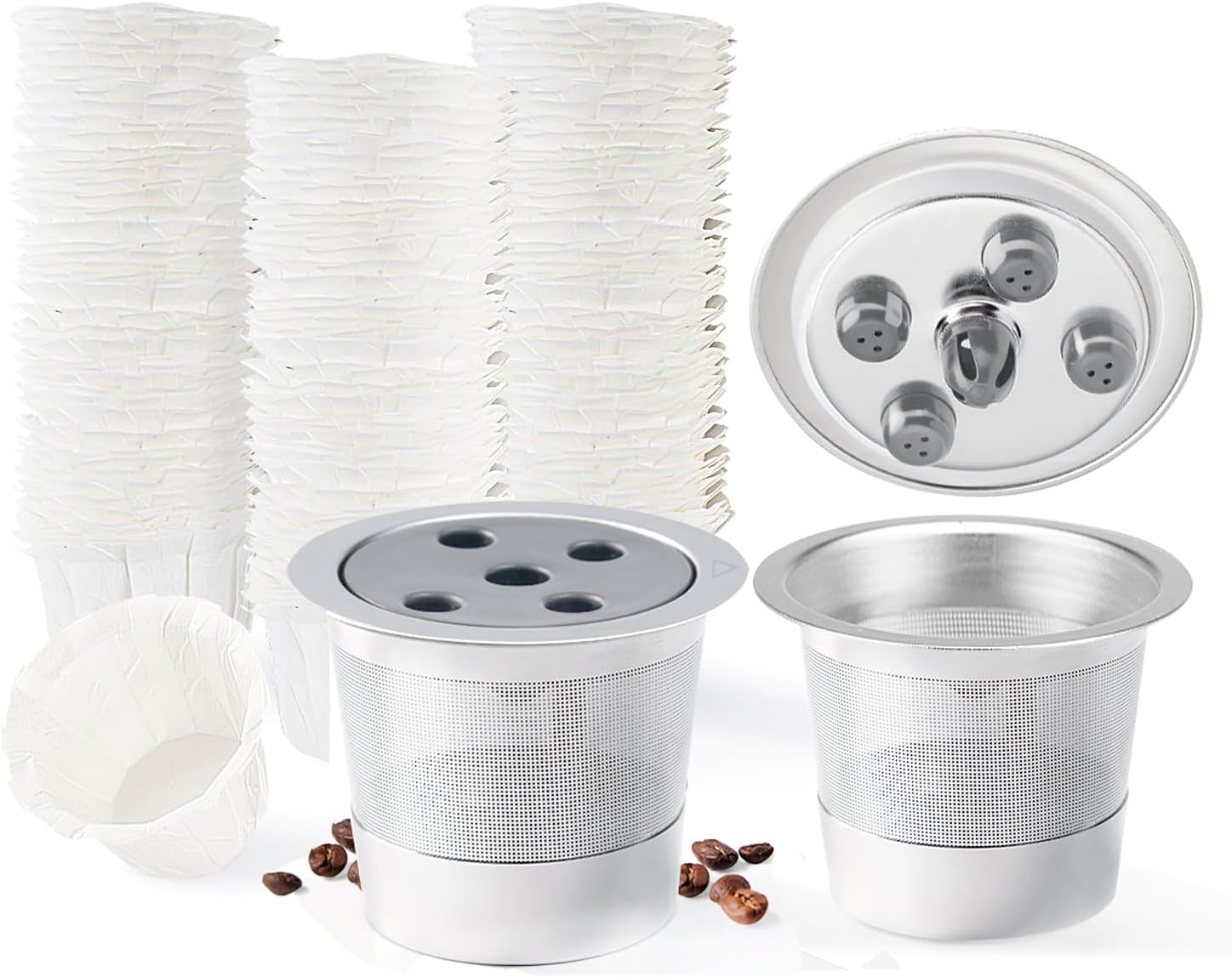 2 Pack Stainless Steel Reusable K Cups for K eurig Supreme & Supreme Plus