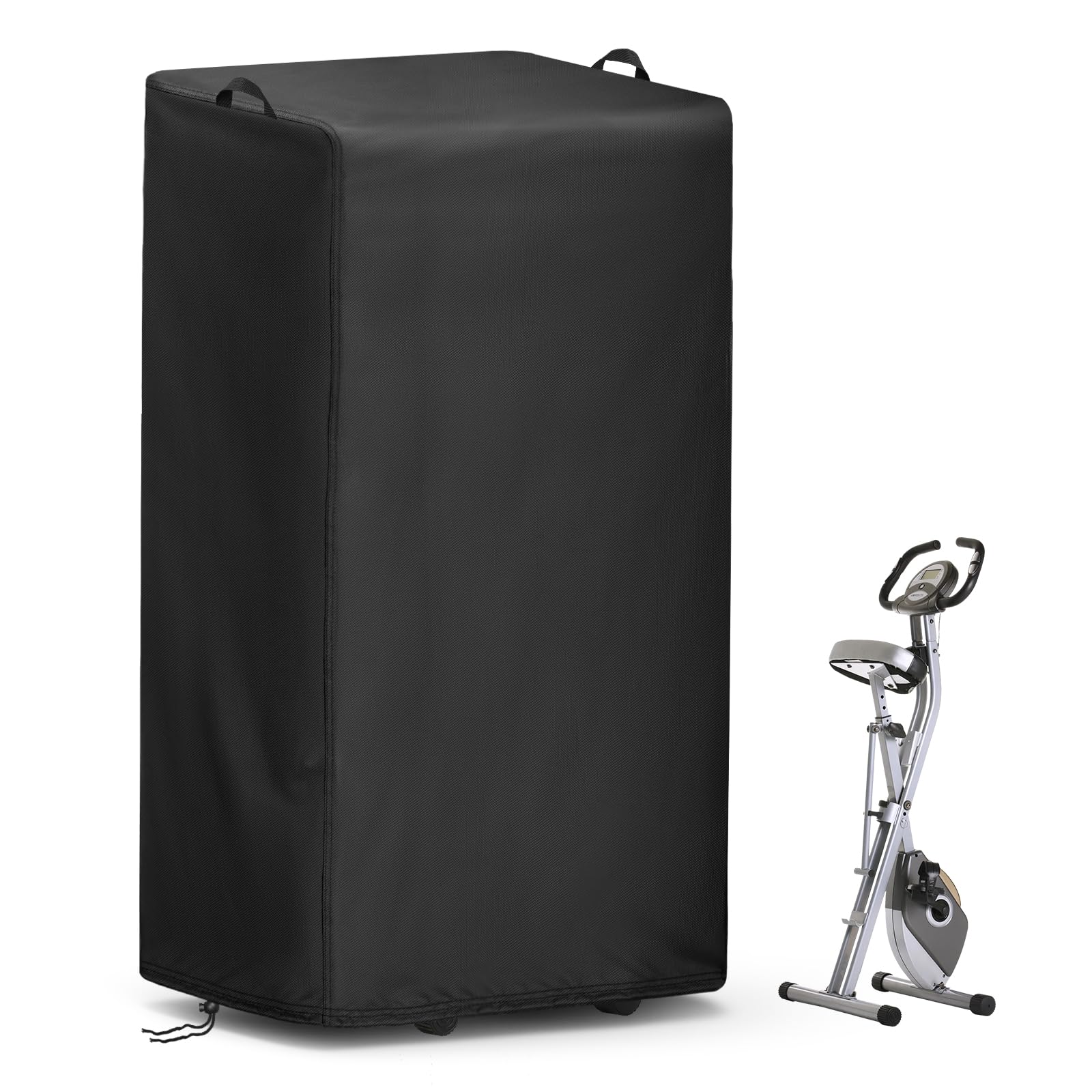 Onlyme Folding Exercise Bike Cover, Stationary Bike Cover for Home Use, Waterproof Dustproof Protective for Foldable Exercise Bikes - 51x65x142cm