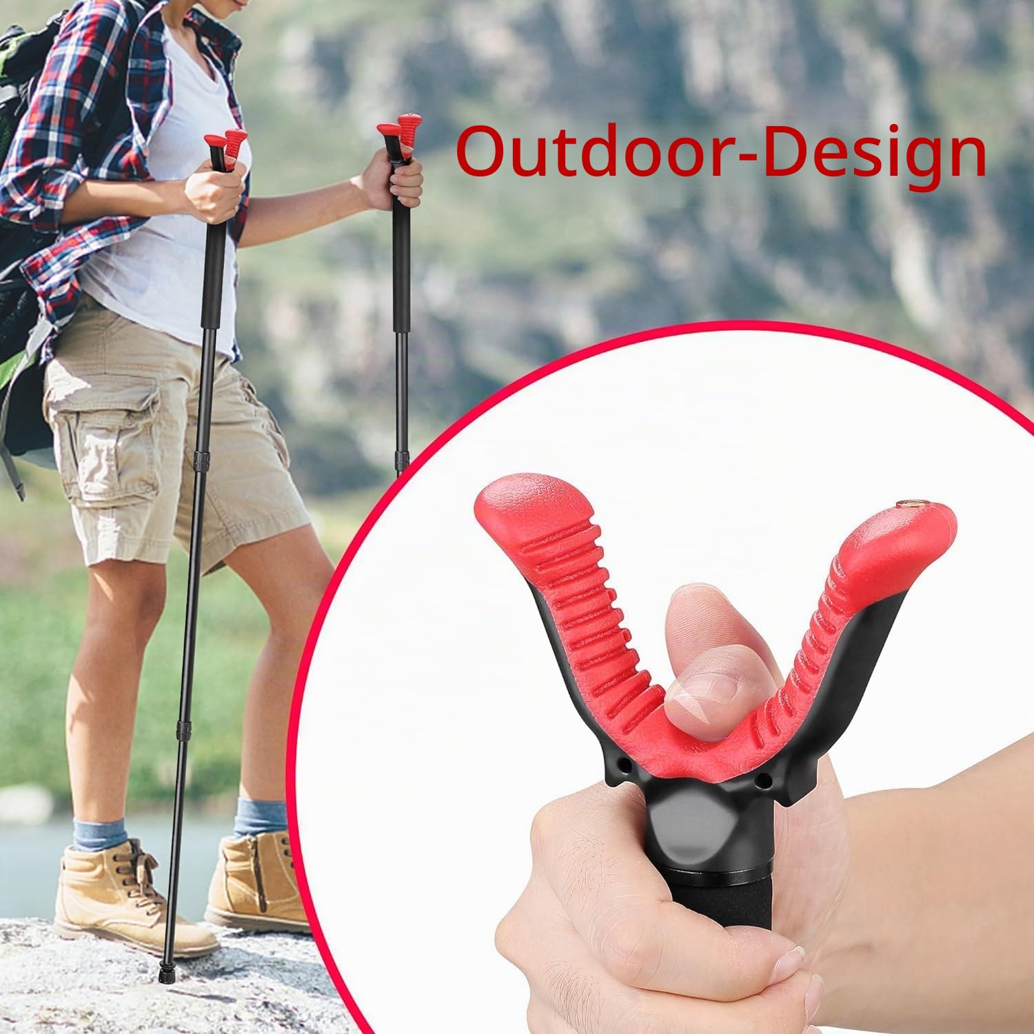 Zeadio Einbeinstativ-Stock-Rest mit Schaumstoffgriff, verstellbarem Bein und V-Yoke-Auflagekopf für Outdoor-Aktivitäten
