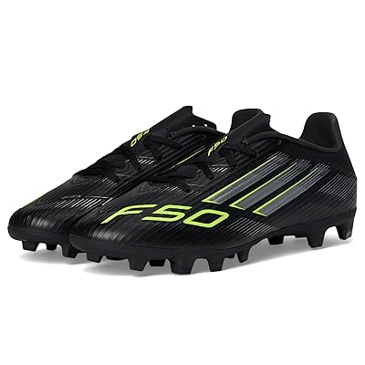 adidas F50 Club Firm/Multi Ground Soccer Cleats Soccer Shoes Black/Iron Metallic/Lucid Lemon