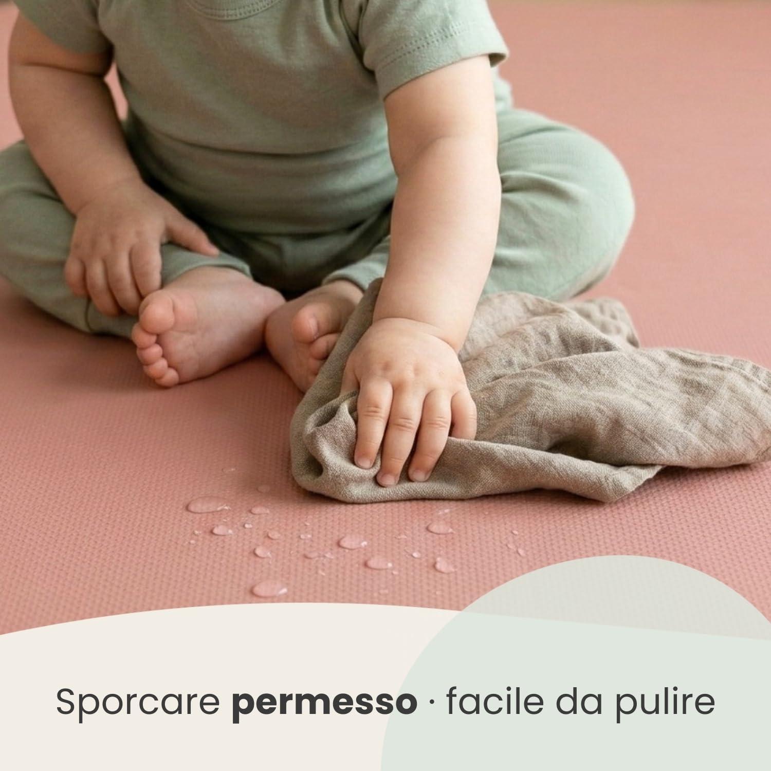 LittleTom 9 Pezzi Tappeto Puzzle per Bambini - Certificato TÜV - Piastrelle EVA con Bordi 30x30 cm - Pavimento Morbido e Antiscivolo - Superficie Puzzle Protettiva per la Cameretta e Gioco a Terra