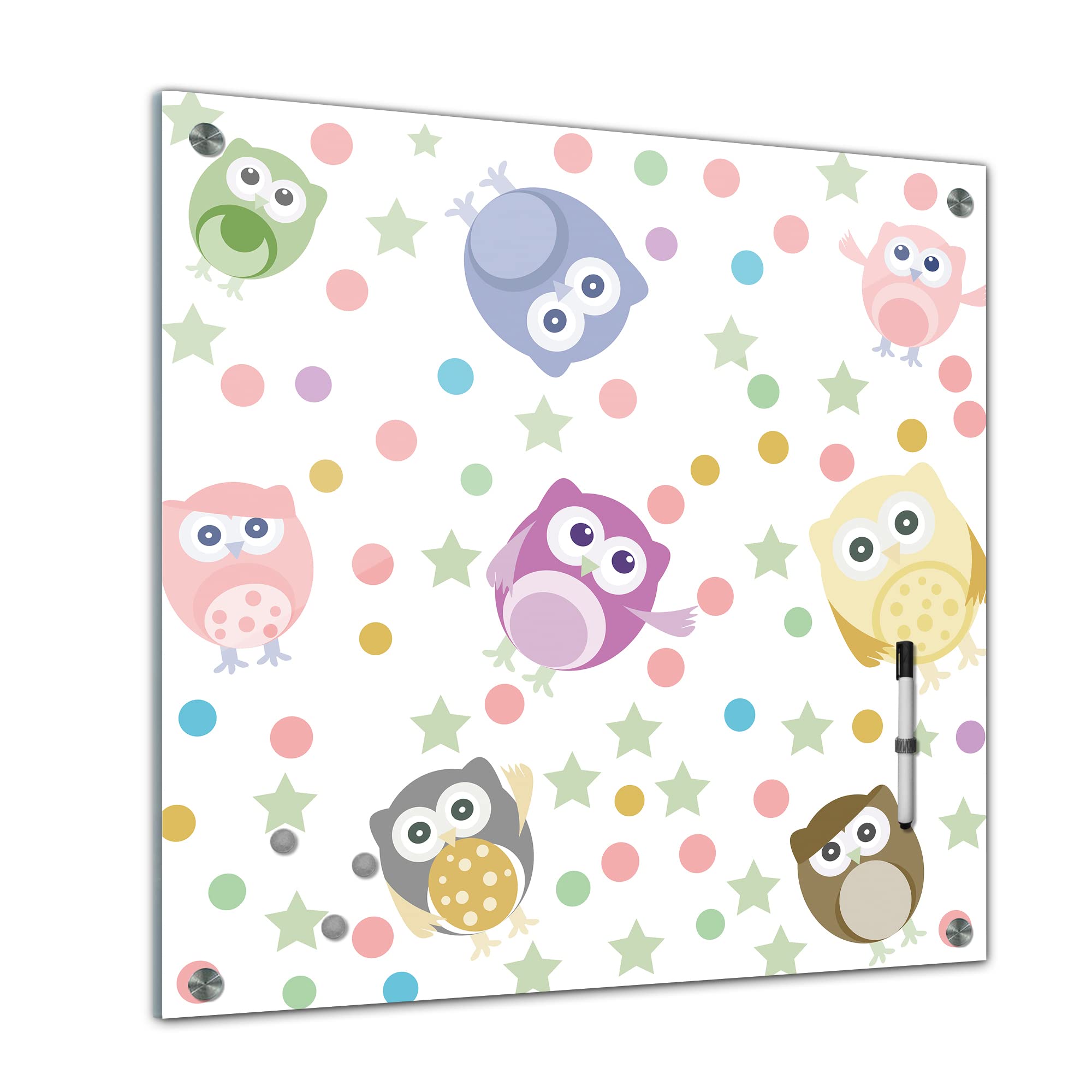 Bilderdepot24 Tableau mémo magnétique en Verre pour Enfant