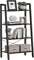Vista 12 de VASAGLE Estantería de escalera, estantería de 4 niveles, estante de almacenamiento, estantería con marco de acero, para sala de estar, oficina
