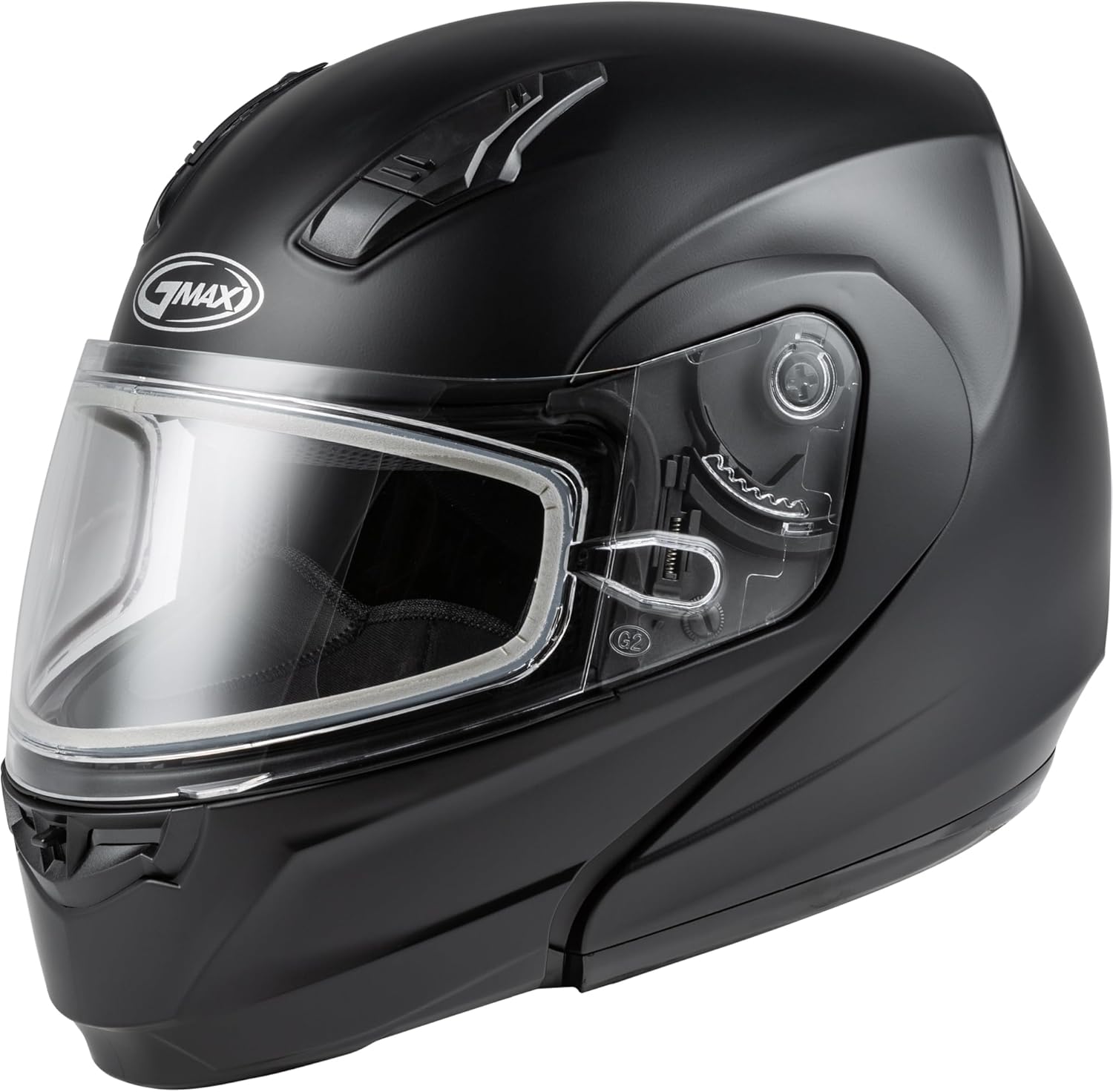 GMAX MD-04S Snow Modular Helmet Solid w/Quick Release Buckle (Matte Black, Small) - FMVSS 218 Approved