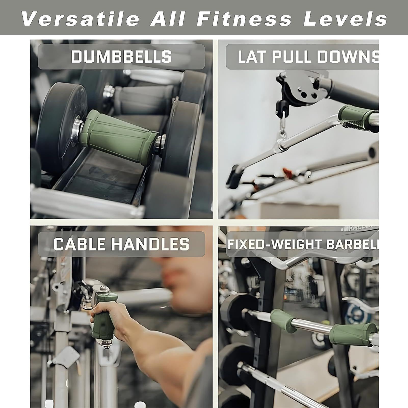 Fat Grips - 1 Paio di impugnature per Manubrio, Adattatore per bilanciere, Palestra, Allenamento di, Gomiti, Polsi, Braccia, bicipiti, tricipiti, Donne e Uomini