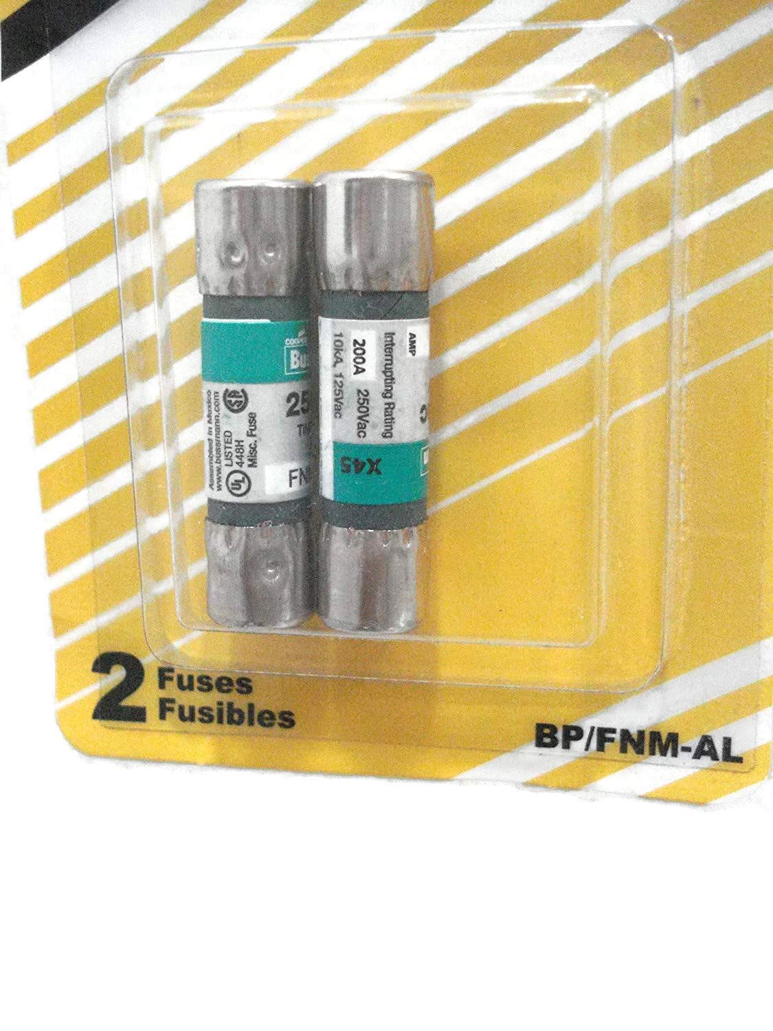 Bussmann BP/fnm-al Low Amp cartuccia fusibile assortimento, cartoncino, confezione da 2,