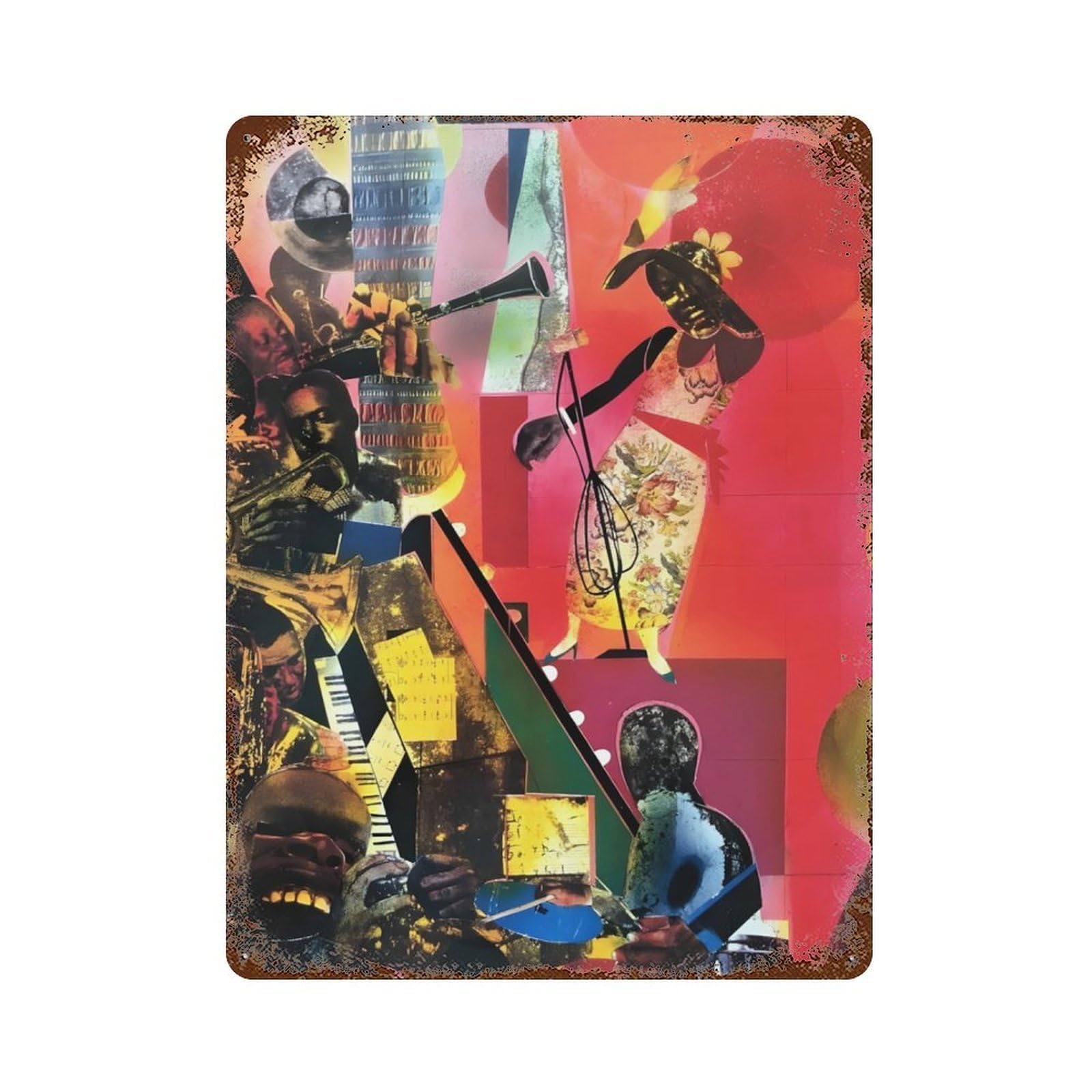 xiaoxiaoshen Romare Bearden (21) Wall Decor Art Metal Tin Poster Modern Home Decor Art Home Bar Shop Decorations Vintage Sign 40x30cm