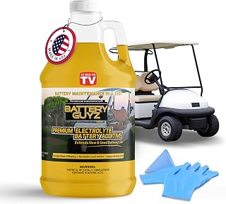 Desulfator to Extend and Renew Battery Life - Golf Cart Batteries - Battery Acid Refill - Batteries Restorer - 48v/12v/8v/6v Batteries and All Lead Acid Batteries - 1 Gallon US (3.78 L) As Seen On TV