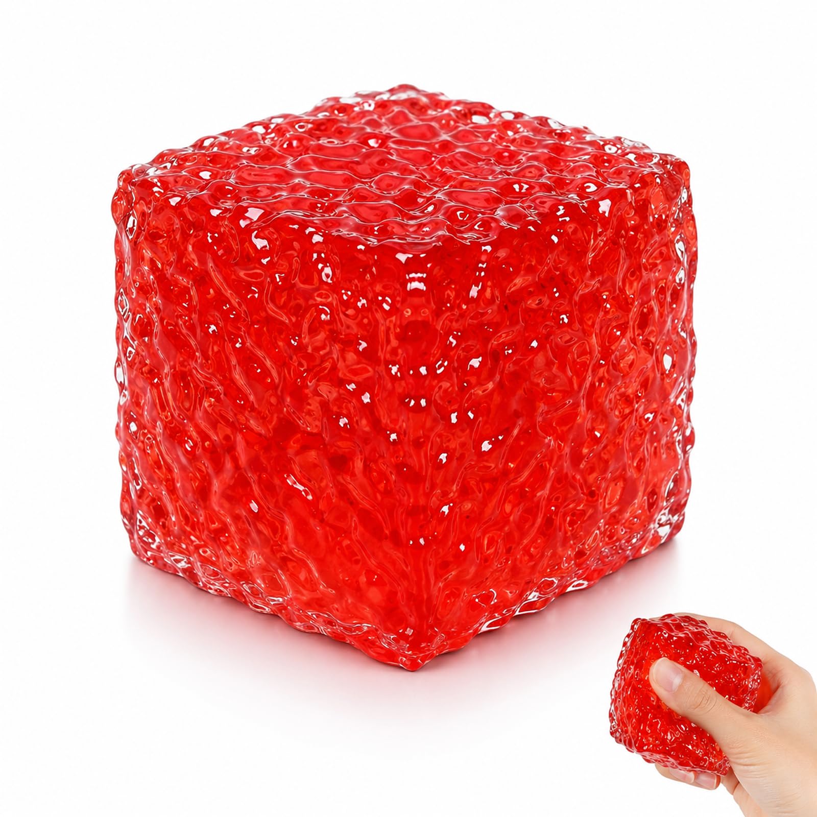 Random Color Squishy Cube, Ice Cube Squishy, Popular Handheld Leisure Cube, Portable Compact Piece for Office, Outdoor & Daily Casual Use