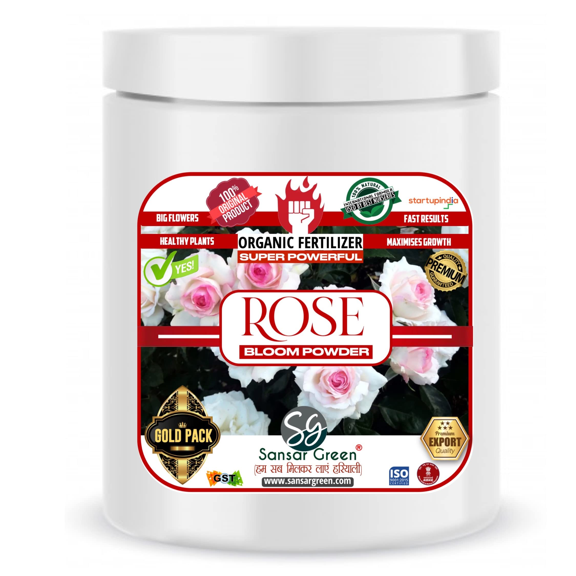 Sansar Green® Rose Bloom Powder, Premium Essential Super Powerful Organic Fertilizer for Maximising Flowering in Rose Plants, with Charged Micro-organism and Added Flowering Hormones (900 gm) (B09H45JY18) Amazon Price History, Amazon Price Tracker