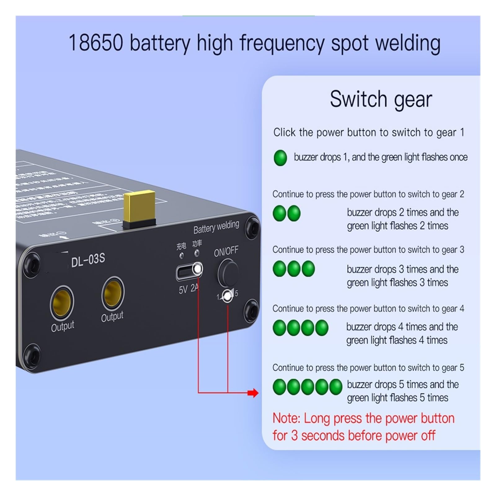 Poste à souder, Mini soudeuse par points DL-03S, outil réglable à 5 vitesses for la réparation de batterie du téléphone