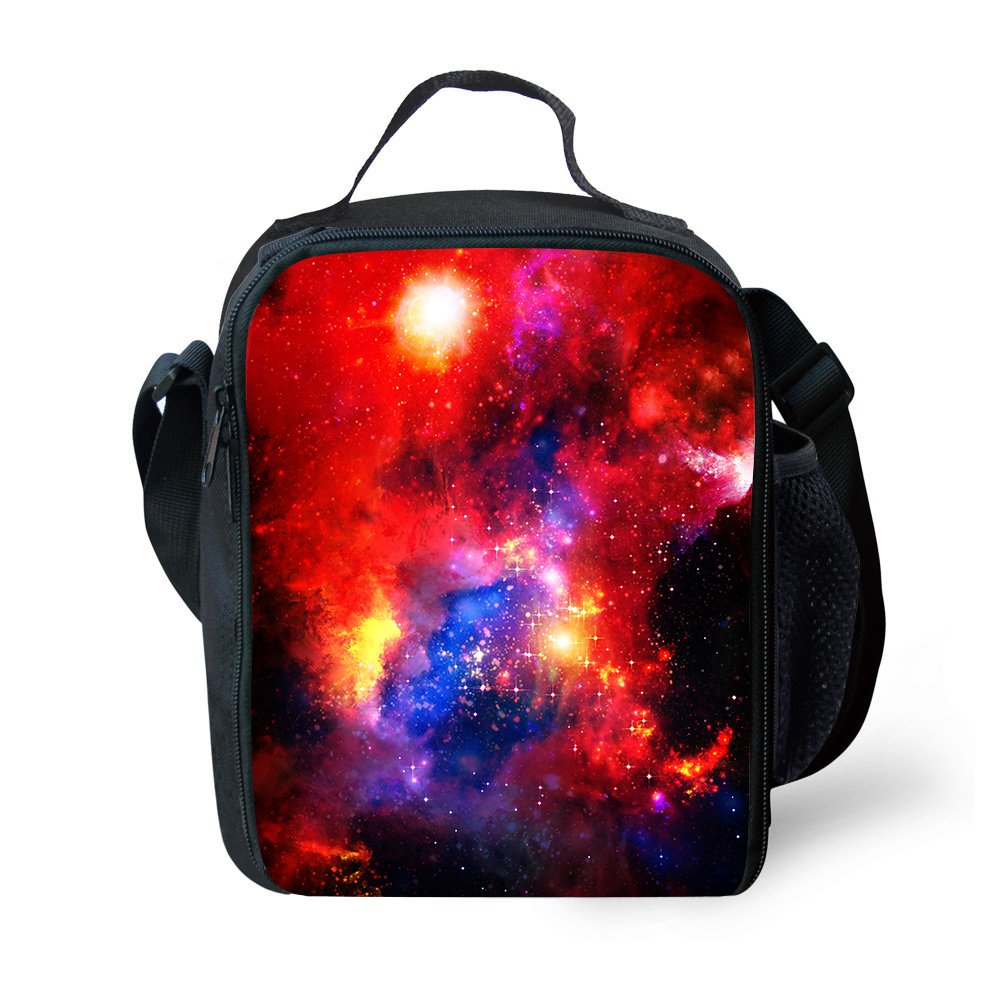 CAIWEI CARBEEN Galaxy Lunch Bag Insulated Lunch Box Cooler Bag 10.5 INCH Red 43224-2772