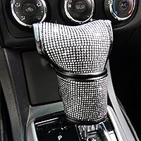 Vista 8 de Funda para palanca de cambios de coche con cristales brillantes, protector de palanca de cambios con brillo, accesorios de decoración universal